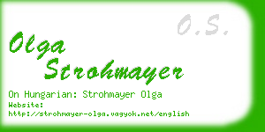 olga strohmayer business card